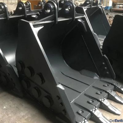 Q355B Steel Excavator Stone Bucket Clean Up Bucket Customized