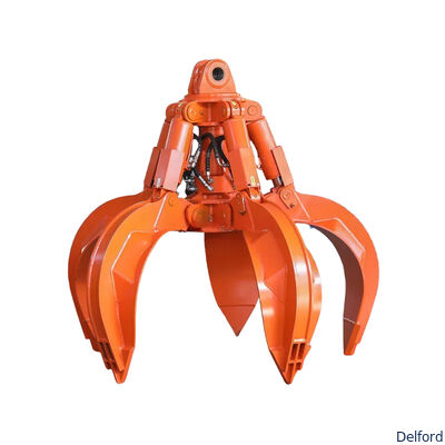 Rotary Polyp Lotus Grab Scrap Metal Yard Hydraulic Orange Peel Grapple for Excavator Crane