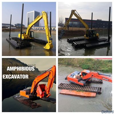 Floating Amphibious Pontoon Customized For Cat Reg 320 Excavator 18-22 t
