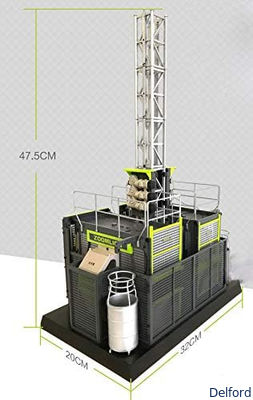 ZOOMLION Aurora Green 1/20 Scale Collectible Construction Hoist Diecast Alloy Model