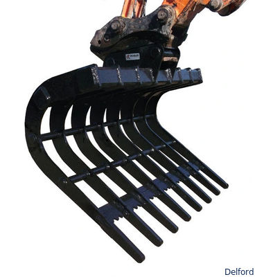 Heavy Duty 1-100 Ton Excavator Rake Attachment Land Clearing Stick Root Brush