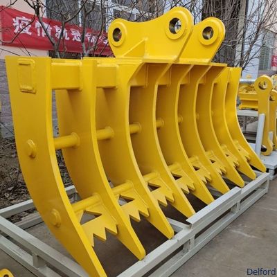Customizable Excavator Rake Bucket For Land Clearing Soil Preparation