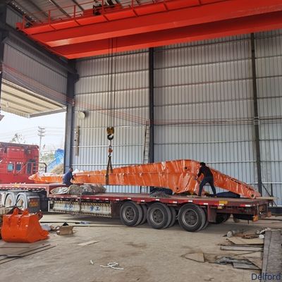 24m Excavator Boom Arm Komatsu PC700 Yellow Color 10500 mm Long Reach Boom Arm Excavator Extension Arm