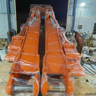 24m Excavator Boom Arm Komatsu PC700 Yellow Color 10500 mm Long Reach Boom Arm Excavator Extension Arm