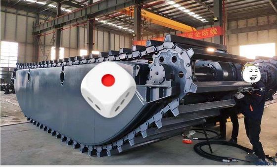 Amphibious Excavator Pontoon Undercarriage Chassis Swamp Excavator Parts