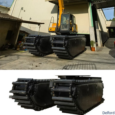 Custom Amphibious Excavator Undercarriage 5-30 Ton Swamp Dredging Pontoon