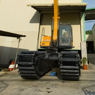 Custom Amphibious Excavator Undercarriage 5-30 Ton Swamp Dredging Pontoon
