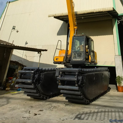 Custom Amphibious Excavator Undercarriage 5-30 Ton Swamp Dredging Pontoon