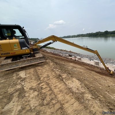 Heavy Duty Excavator Long Reach Boom 10m 12m 15m 18m for SY60 PC70 SY75 SK75 ZX70