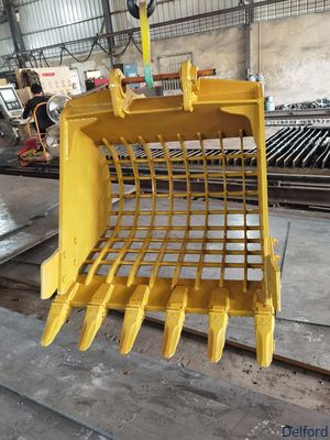 Heavy Duty Excavator Rock Sieve Bucket Skeleton Grid Screening Construction Attachment