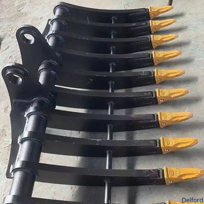 OEM Customizable High Quality Excavator Rake Attachment Skid Steer Loader Compatible