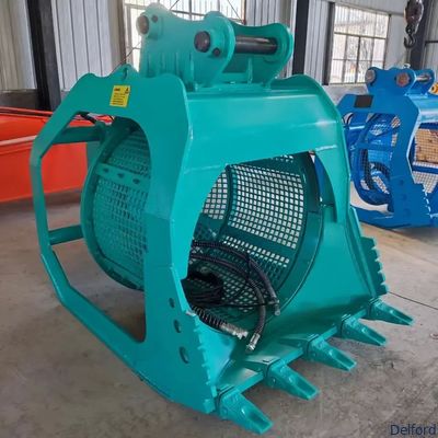Excavator Roll Screen Sieve Bucket 360 Rotary Screening Wear Resistant Teeth