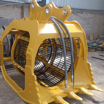 Excavator Roll Screen Sieve Bucket 360 Rotary Screening Wear Resistant Teeth