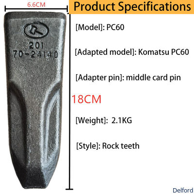 Forged Bolt On Rock Bucket Teeth for Komatsu PC60 PC60-7 PC60-8 Excavator