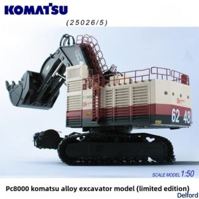 Komatsu PC8000-6 Mining Backhoe Excavator Scale Model White Collector'S Edition Die Cast No. 25026