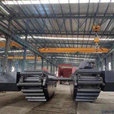 Customized Floating Amphibious Pontoon For Excavator  320 SY215 PC200 Chassis