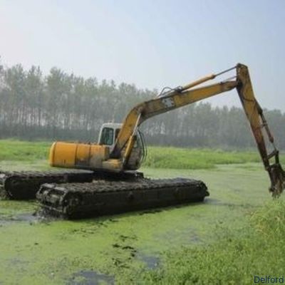 SANY SY135C Amphibious Excavator Pontoon Floating Undercarriage For Swamp