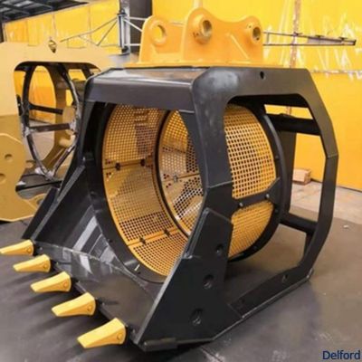 Excavator Hydraulic Rotary Screen Bucket 1.6m3 For Construction