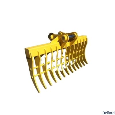 Q355B Tilting Excavator Rake Bucket Attachment Customizable