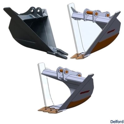 Q355B Steel Trapezoidal Excavator Rock Bucket V Ditch Attachment 20 Tonne