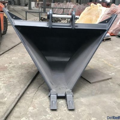 Q355B Steel Trapezoidal Excavator Rock Bucket V Ditch Attachment 20 Tonne
