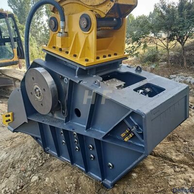 Customized Excavator Crusher Bucket For Rock Concrete Demolition Waste Handling Jaw Crusher Attachment Recycling Machine Supplier
