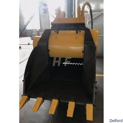 Excavator Crusher Bucket for Rock Concrete Demolition Waste Handling Jaw Crusher Attachment Recycling Machine Supplier