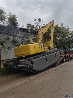 DF Factory Customized Pontoon Used For Second-hand Excavator Komatsu Pc120 Excavator Amphibious Excavator  With Long Reach Boom