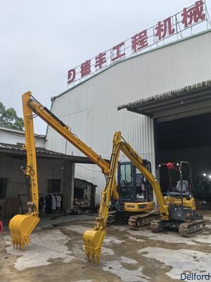  Customize The Long Reach Boom 5.5m 8m Arm With Bucket Used For Mini Excavator ER16HPLUS  Liugong35 Q355B