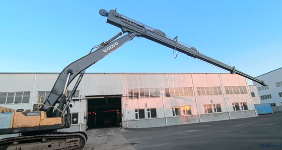 Excavator Telescoping Boom 3 Section Extendable Arm Used For 20 -40 Tons Excavator For Dredging Work 
