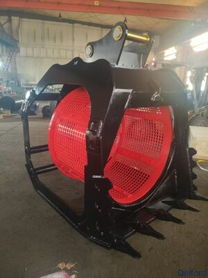 Factory Direct Heavy Duty Rotary Screening Bucket with 360 Degree Rotation for Excavator Soil Separation