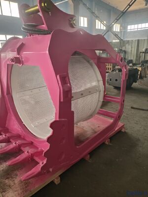 Factory Direct Heavy Duty Rotary Screening Bucket with 360 Degree Rotation for Excavator Soil Separation