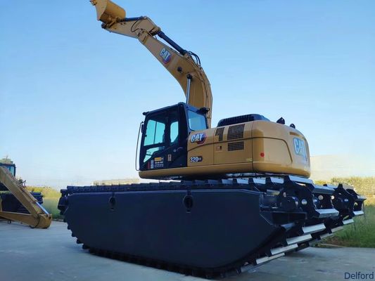 Floating Amphibious Pontoon Customized For Cat Reg 320 Excavator 18-22 t