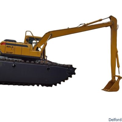 Universal Amphibious Excavator Pontoon for Swamp Canal Digging