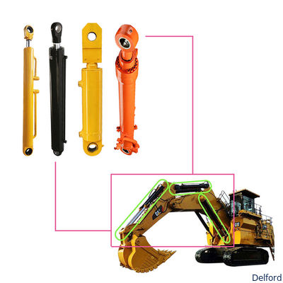 Construction Machinery Parts PC200-8 Boom Arm Bucket Cylinder E320 Excavator Parts Hydraulic Cylinder