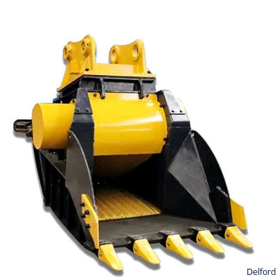 Excavator Hydraulic Crusher Bucket for Rock Stone Concrete Crushing Demolition Recycling