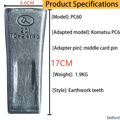 Geschmiedete, anschraubbare Felslöffelzähne für Komatsu PC60 PC60-7 PC60-8 Bagger