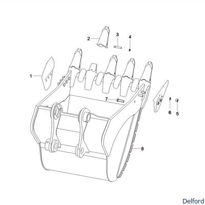 7T3402RC Excavator Bucket Teeth Alloy Steel Heavy Duty Rock Teeth Replacement