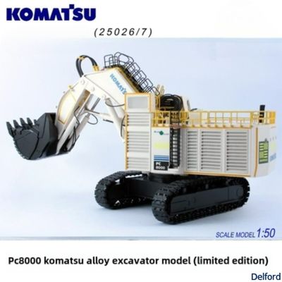 Komatsu PC8000-6 Bergbau-Backhoe Bagger Skala Modell Weiße Sammler-Edition Druckguss Nr. 25026