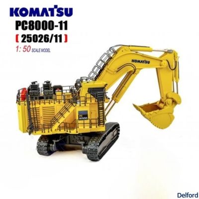Komatsu PC8000-6 Bergbau-Backhoe Bagger Skala Modell Weiße Sammler-Edition Druckguss Nr. 25026