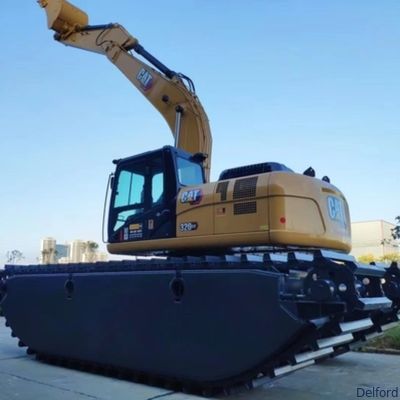 Floating Amphibious Excavator Pontoon Swamp Buggy Conversion Sany SY135