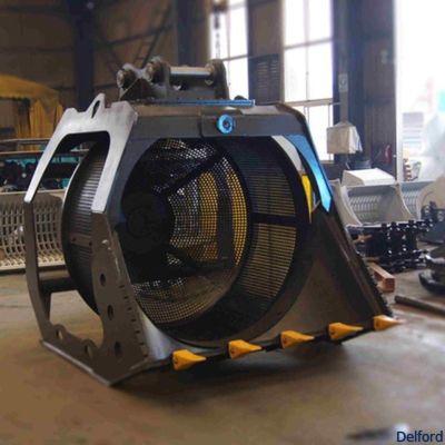 Excavator Hydraulic Rotary Screen Bucket 1.6m3 For Construction