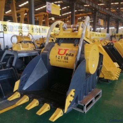 ถังบดขยี้สำหรับรถขุดแบบกรามสำหรับงานหนักสำหรับการบดทำลายคอนกรีตและหิน