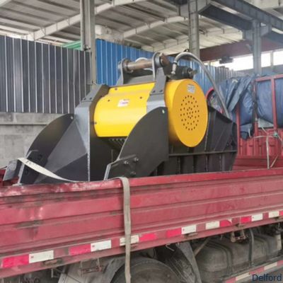 ถังบดขยี้สำหรับรถขุดแบบกรามสำหรับงานหนักสำหรับการบดทำลายคอนกรีตและหิน