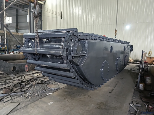 Defeng CUSTOMIZED AMPHIBIOUS EXCAVATOR TRACK PONTOON FLOATING TRACK With hydraulic piles USED FOR DX225 DH225 20 TONS EXCAVATORS