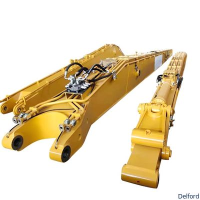 Disesuaikan Long Reach Excavator Boom Extension Arm Khusus Penggalian Attachment untuk proyek penggalian dalam