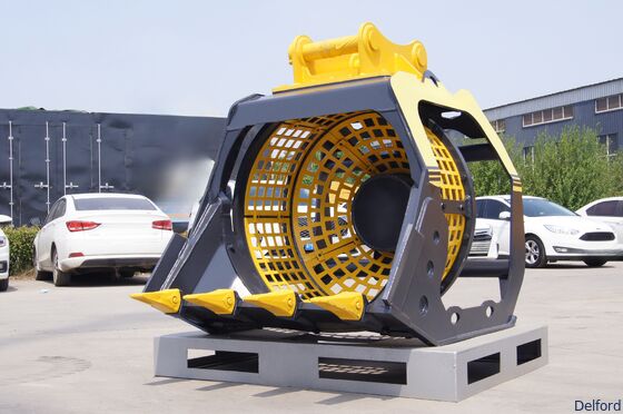 Máy đào có thể tùy chỉnh thùng lọc thủy lực Chất lọc tùy chỉnh câu đố sắp xếp đính kèm Xử lý vật liệu được sử dụng cho máy 30 tấn