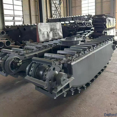 Floating Amphibious Dredging Machine Mini Excavator with Pontoon Used in Shallow Water and Swamp for pc30 