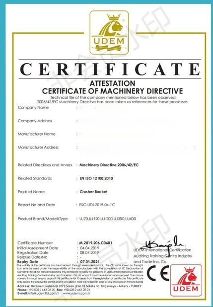 china Defeng Mechanical Manufacturing Limited certification