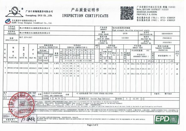 china Defeng Mechanical Manufacturing Limited certification